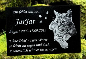 Tiergrabstein Grabplatte Tiergedenkstein inkl. Wunschgravur  - Bild 1 von 4