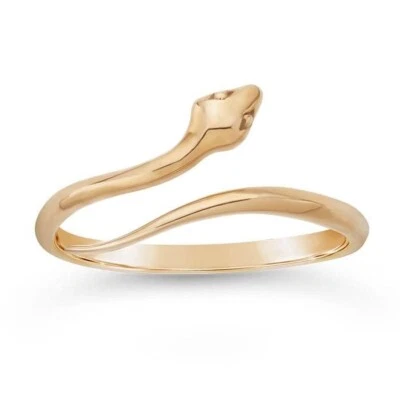 Anel de cobra, anel de serpente ajustável, anel de desvio de cobra de bronze, anel empilhável - Imagem 1 de 3