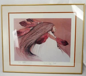 Gerahmter signierter Druck Windkrieger Frank Howell - 20 x 15 Zoll  - Bild 1 von 7