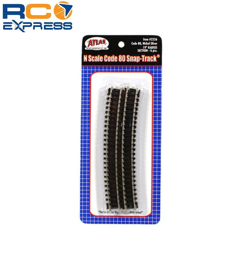 Atlas Trains N Code 80 19 Radius Curve 6  ATL2526 - Image 1 of 1