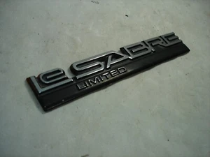 1986-1991 BUICK LESABRE LIMITED QUARTER PANEL BLACK & CHROME BADGE SCRIPT EMBLEM - Picture 1 of 4