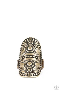 Paparazzi Tiki Trail - Brass - Ring - Picture 1 of 2