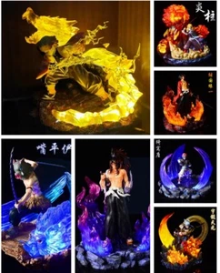 Animation Demon Slayer Akaza Lightable Figures Resin Collectibles Statue Model - Picture 1 of 23
