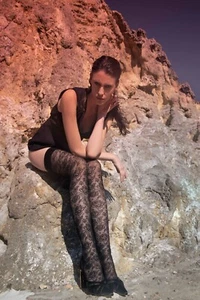 Trasparenze Enif Floral Lace Hold Ups Strümpfe Overknee 40 DEN - Bild 1 von 5