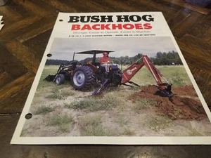 BUSH HOG Sales Brochure 4 Pages Backhoes 760h 860h 1000h - Picture 1 of 1