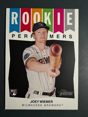 2023 Topps Heritage High Number ROOKIE PERFORMERS RP-9 JOEY WIEMER - Image 1 of 2