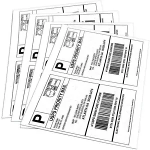 200 Labels Half Sheet Self Adhesive Shipping Labels for Laser & Inkjet Printers - Picture 1 of 4