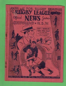 #T37. 1935 RUGBY LEAGUE NEWS - NSW V QUEENSLAND, JUNE 3rd - Picture 1 of 5
