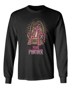 Rosa Panther Shirt Cartoon Comedy Blake Clouseau Herren Langarm T-Shirt - Bild 1 von 11