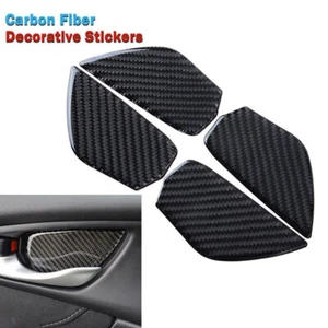 Cubierta de tazón con manija de puerta interior de fibra de carbono reacondicionada para Honda Civic 2016-2019 - Imagen 1 de 7