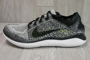 New Nike Free RN 2018 FK Flyknit Oreo White Black Shoes 942838-101 Mens 8.5-15 - Picture 1 of 6