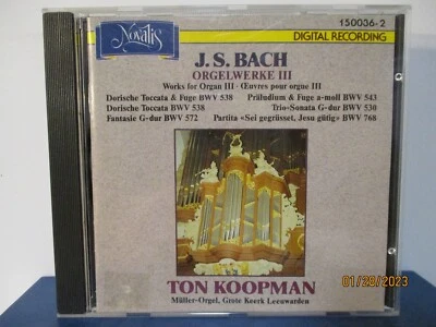 J.S. Bach - Orgelwerke III - Ton Koopman – CD - MINT condition - 25-577 - Image 1 of 3