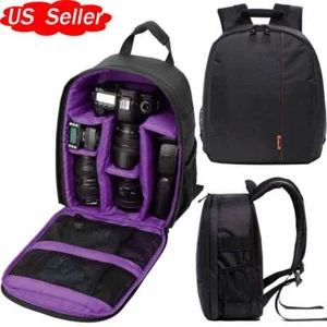 All Sizes Camera Backpack Shoulder Bag Waterproof Case for Canon Nikon Sony DSLR - Picture 1 of 11