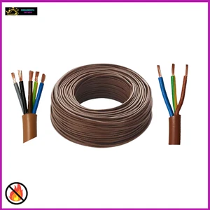 CAVO FILO ELETTRICO MULTIPOLARE 3X1.5 3X2.5 5X1.5 ANTIFIAMMA MARRONE FS180R18 - Foto 1 di 4