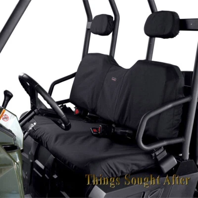 Funda de asiento Polaris Ranger 2002-2003 425 2x4 500 4x4 6x6 y doble - Juego de banco negro Foto 1 de 3