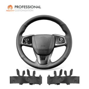 MEWANT Custom Genuine Leather Steering Wheel Cover for Honda Civic 10 CRV CR-V - Imagen 1 de 12