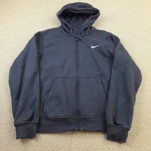 Nike Mens Hoodie Medium Navy Hooded Jumper Sportswear Gym Training Sports Adult - Picture 1 of 11