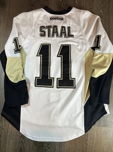 Reebok CCM Pittsburgh Penguins Staal #11 Authentic Stitched Jersey Size 50 Strap - Picture 1 of 9