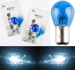 Nokya 1157 Nok5212 27/8W White Two Bulbs Stop Brake Tail Light Replacement EO - Picture 1 of 11
