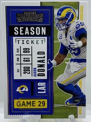 2020 Panini Contenders Football Aaron Donald #53 Los Angeles Rams (db) - Image 1 of 2