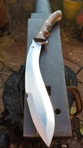 MASSGESCHNEIDERTE HANDGEFERTIGTE D2 WERKZEUG STAHL CAMPING KUKRI MESSER ÜBERLEBENSMESSER + SCHÜLLE - Bild 1 von 1