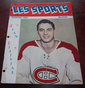  Les Sport January 1955 Jean Beliveau Montreal Canadians - Picture 1 of 3