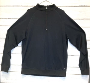 FootJoy FJ Men's Windbreaker 1/4 Snap Golf Jacket Black Size Medium - Picture 1 of 5