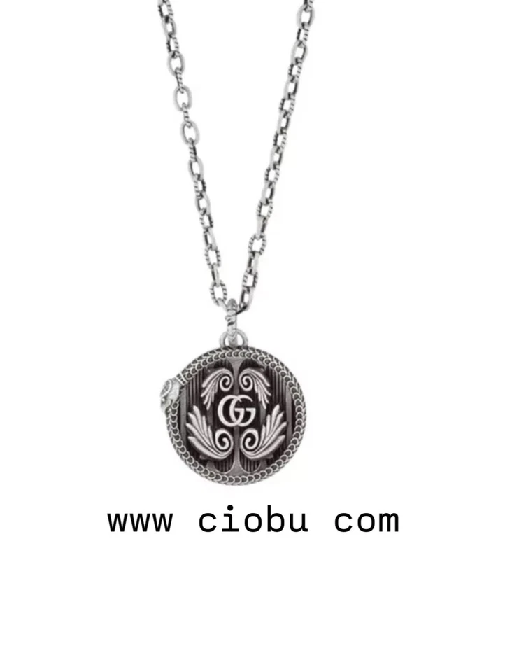 Gucci 925 Sterling Gucci GG Garden Pendant Necklace - Image 1 of 4