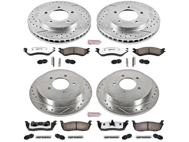 Комплект переднего и заднего тормозных колодок и ротора для Lincoln Navigator HJ524MW 1998-2000 годов выпуска - Изображение 1 из 1