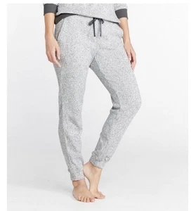 NWT Women’s Gray L L Bean Lightweight Sweater Fleece Pants Joggers Size Large - Picture 1 of 14