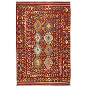 Kelim Afghan 268X174 Cm Handwoven Oriental Carpet Rug Wool Red - Picture 1 of 8