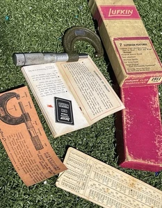 Vintage Lufkin 1911 Chrome Clad Micrometer w/ Box & Papers – Precision Tool USA - Picture 1 of 4