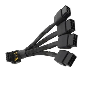 2X(FüR GPU RTX4090 RTX4080 4X8 Pin PCI-E auf 16 Pin Grafikkarte Stromkabel 2361 - Bild 1 von 5