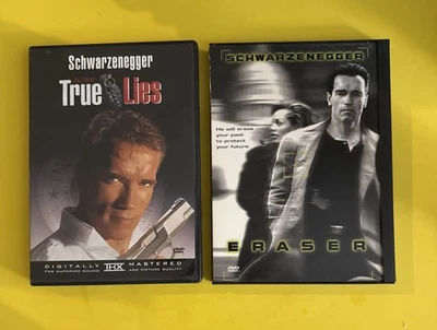 TRUE LIES + ERASER (DVD 1994) ARNOLD SCHWARZENEGGER LIKE NEW W/INSERT FREE SHIP - Image 1 of 4