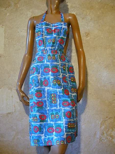 Vintage Chic a Patta Cotone Anni 60 Grembiule Vintage Anni Sessanta 60s - Foto 1 di 5