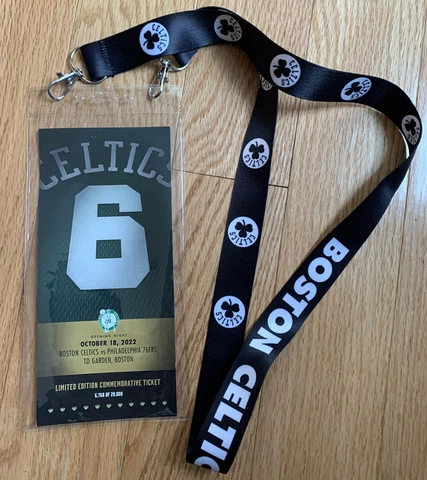 Bill Russell #6 Boston Celtics Limited Edition Commemorative Ticket 2022 Lanyard Cover