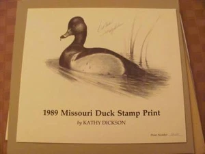 1989 Missouri MO-11 State Duck Print Kathy Dickson - Picture 1 of 2