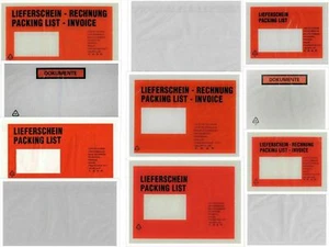 Lieferscheintaschen Begleitpapiertaschen Dokumententaschen DIN Lang C4 / C5 / C6 - Bild 1 von 6