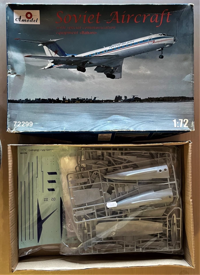 AMODEL 72299 - TUPOLEV Tu-134AK  CRUSTY-AK  EQUIPMENT BALKANI - 1/72 PLASTIC - Immagine 1 di 1