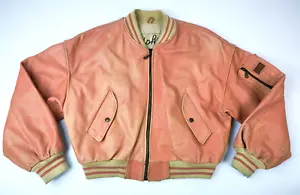Redskins Lederjacke lachsfarben Gr. S vintage 80s / 90s - Bild 1 von 9