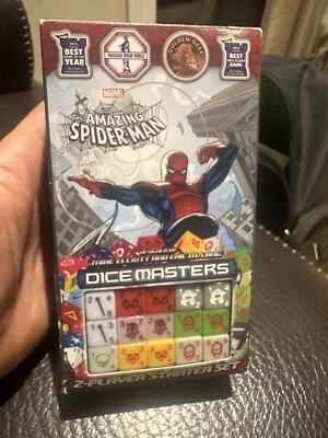 MARVEL DICE MASTERS SPIDER-MAN BOARD GAME 2-player starter set custom dice NEW! - Image 1 of 3
