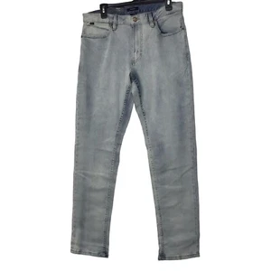 Jeans RVCA Daggers Denim Uomo Taglia 32 Blu Chiaro Elasticizzato Slim Dritto Nuovo con etichette - Foto 1 di 16