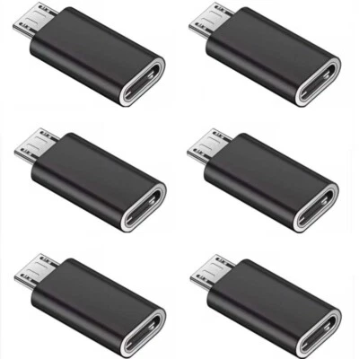 6x USB Type C Female To Micro USB Adapter Type-C OTG Charging Data Sync Adapter - Bild 1 von 4