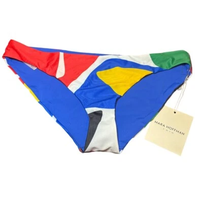Parte inferior de bikini Mara Hoffman Zoa para mujer crema talla múltiple S Foto 1 de 4