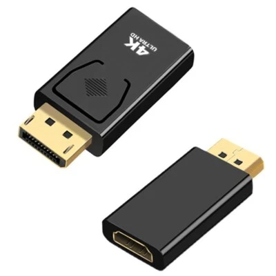 2 stück 4K DisplayPort zu HDMI Adapter, DP zuHDMI Konverter mit Audioübertragung - Bild 1 von 4