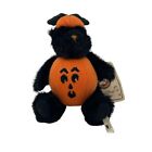 Boyds Bears Mini Black Cat Pumpkin Jack O Lantern Halloween Rare Nwt