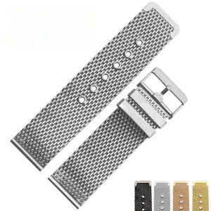 Premium Milanese Stainless Steel Watch Strap Men's Mesh Metal Band 18 20 22 24mm - Picture 1 of 11