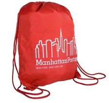 Manhattan Portage Drawstring Lightweight Sports Backpack New York RED UK SELLER 
