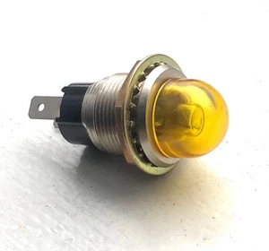 AMBER Beehive dome lens dash gauge panel light Hot Rod  5/8 rare Dialco old - Bild 1 von 4