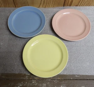 Vintage Taylor Smith Taylor Lu-ray 6" Bread Salad Plates Set of 3 Excellent - Picture 1 of 5